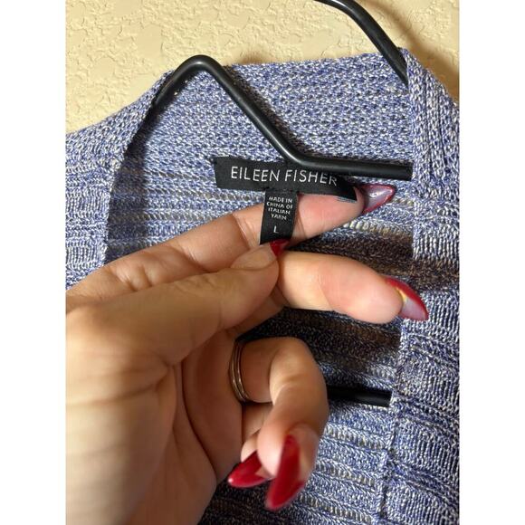 Eileen Fisher knitted artsy layering cardigan cover style top size large - Picture 7 of 8